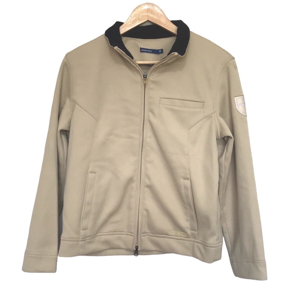 BALLY Golf slim fit soft tan jacket sz 8